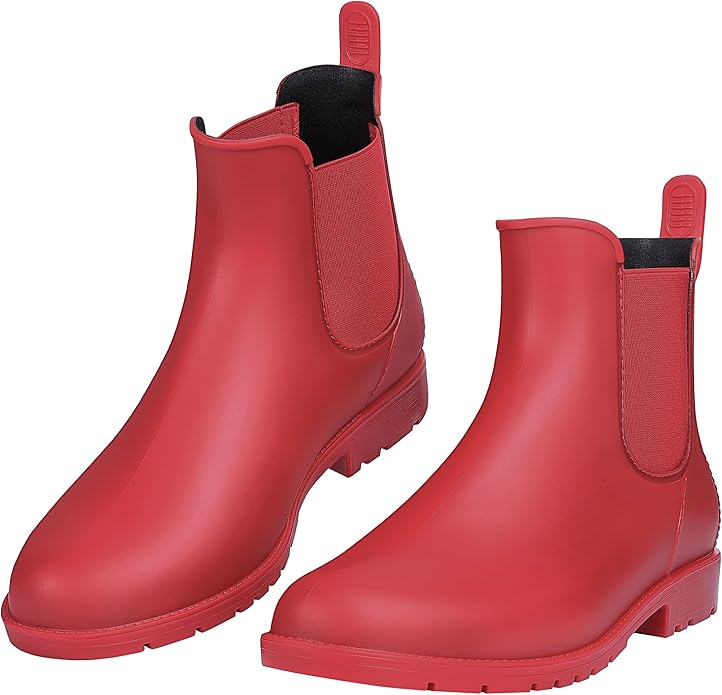 Asgard Women's Ankle Rain Boots Waterproof Chelsea Boots-VerdiqueGarden