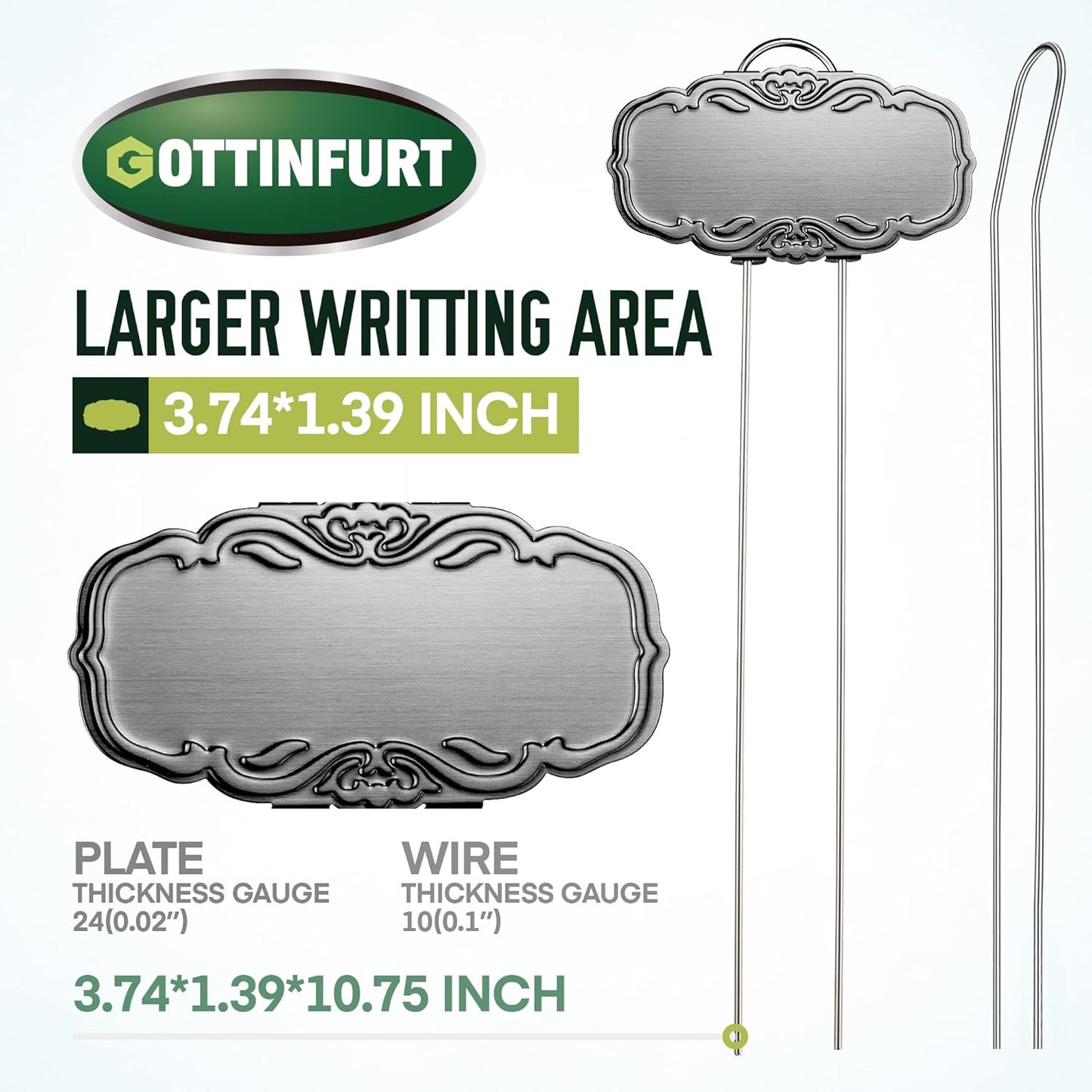 Updated Metal Plant Labels for Garden, 25 Pack Stainless Steel DIY Plant Markers Waterproof for Flowers Pots, Vegetables, Seedlings-VerdiqueGarden