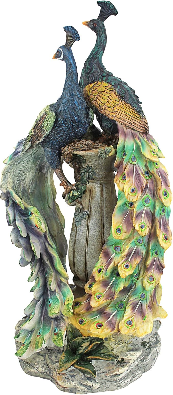 Design Toscano Peacocks in Paradise Statue-VerdiqueGarden