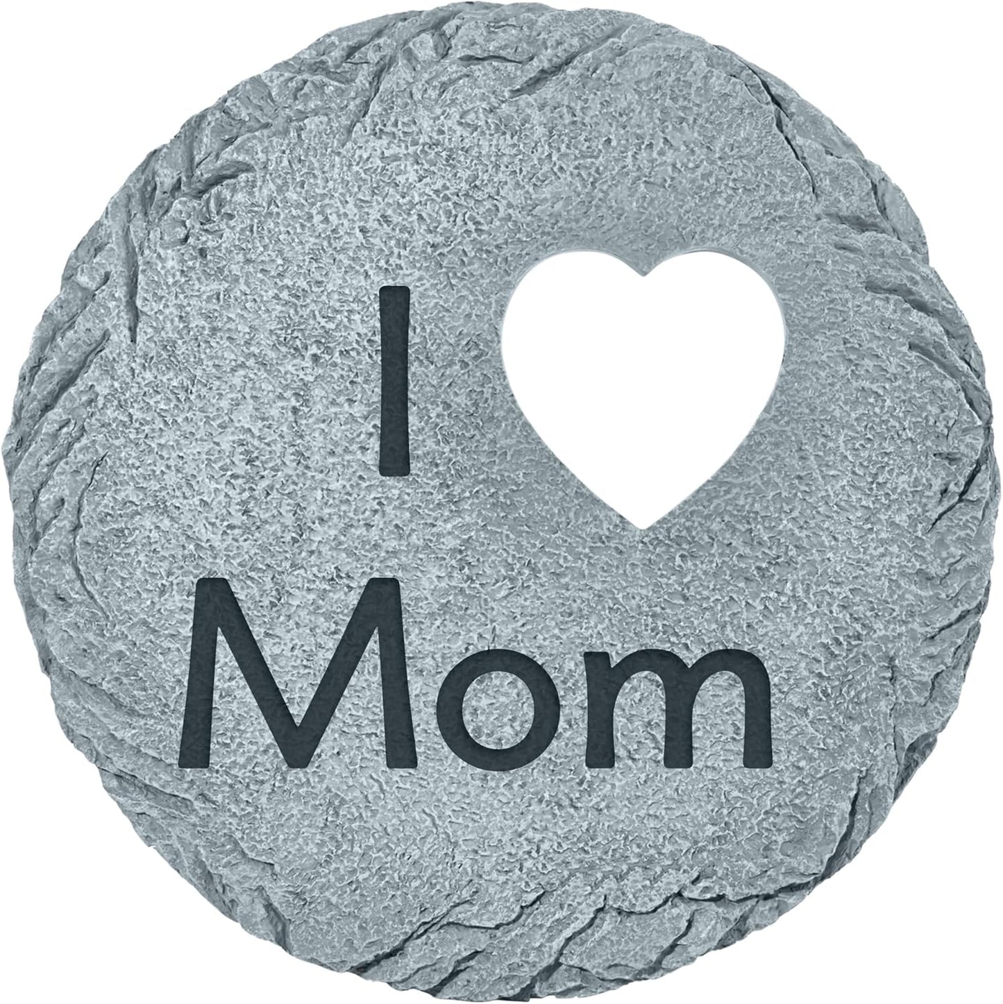 Let's Make Memories Personalized Garden Stone - Resin - Custom Garden Décor - Round Stone with Heart Cutout - for Dad - for Father's Day-VerdiqueGarden