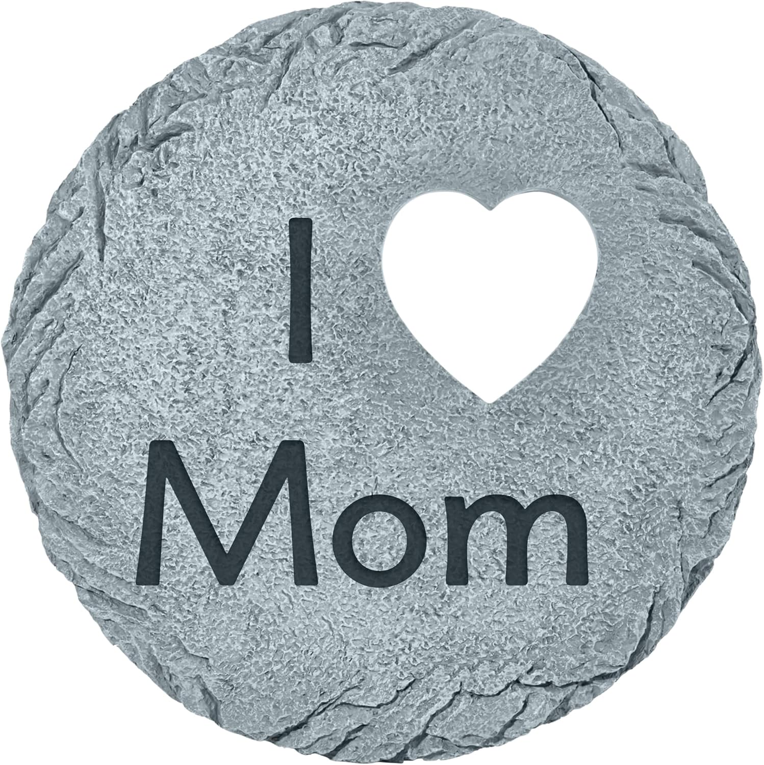 Let's Make Memories Personalized Garden Stone - Resin - Custom Garden Décor - Round Stone with Heart Cutout - for Dad - for Father's Day-VerdiqueGarden