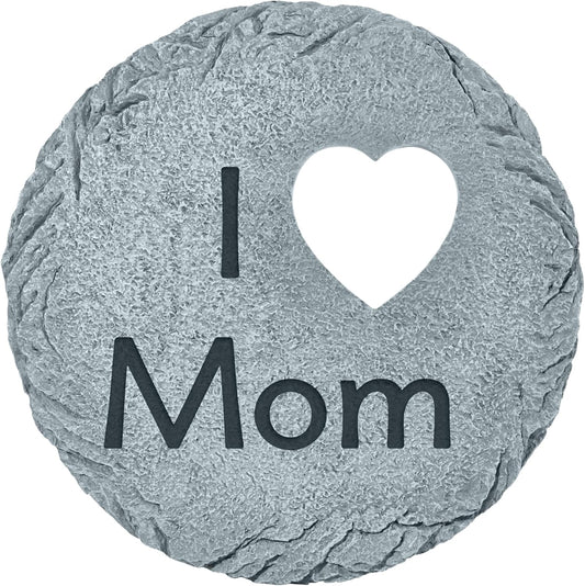 Let's Make Memories Personalized Garden Stone - Resin - Custom Garden Décor - Round Stone with Heart Cutout - for Dad - for Father's Day-VerdiqueGarden