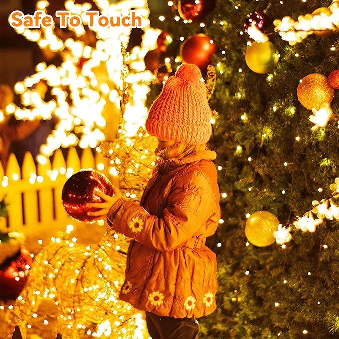 LitHome 164ft 500Led Color Changing String Lights with Remote,35 Colors RGB Christmas Lights with Timer,Dimmable Halloween String Light Outdoor Plug in,Xmas Tree Light Indoor for Fall Party Decor-VerdiqueGarden