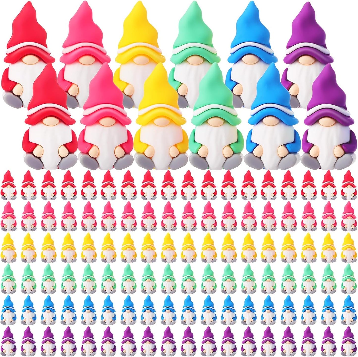 60 Pcs Mini Gnomes Figurines Tiny Fairy Resin Gnomes Statue Garden Bulk for Goody Bag Stuffers Filler Party Favors Gifts Decor Dwarf Statues Garden Dollhouse Micro Landscape Accessories-VerdiqueGarden