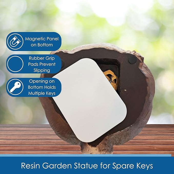 Stocky Squirrel Outdoor Hidden Key Hider and Decorative Patio, Lawn and Garden Statue-VerdiqueGarden