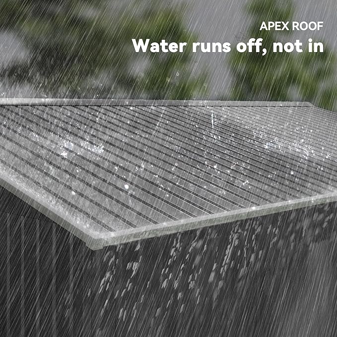 Outsunny 11' x 9' Outdoor Storage Shed, Garden Tool Metal Shed with Foundation Kit, Double Lockable Door, Air Vents and Sloping Roof, for Backyard, Patio, Lawn, Gray-VerdiqueGarden