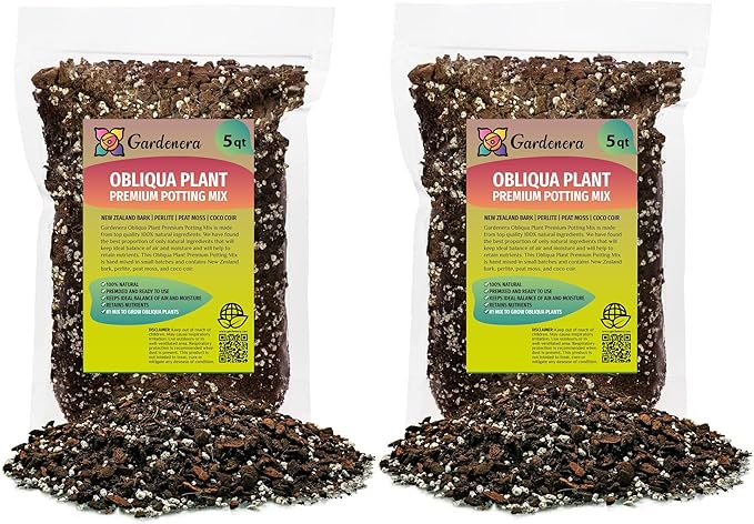 Planting Mix for Monstera Obliqua - Steady Growth and Vibrant Leaves by Gardenera - 10 Quart (2 Bags of 5 Quart)-VerdiqueGarden