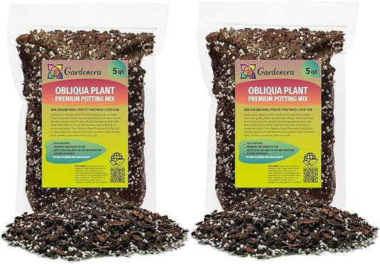 Planting Mix for Monstera Obliqua - Steady Growth and Vibrant Leaves by Gardenera - 10 Quart (2 Bags of 5 Quart)-VerdiqueGarden