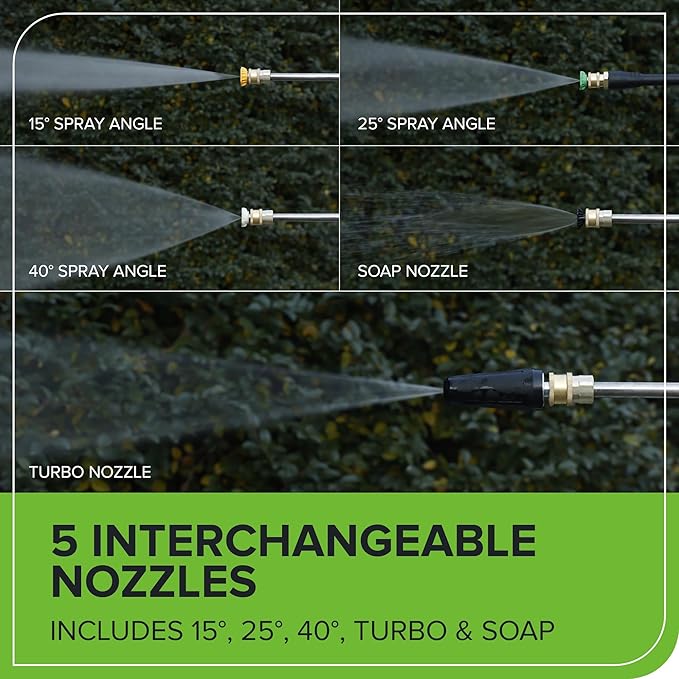 Greenworks Pro Brushless 3000 PSI (CSA Certified) 2.0 GPM Max / 1.1 GPM Electric Pressure Washer (Foldable Handles, Rugged Steel Frame, 25 FT Hose, 35 FT GFCI Power Cord)-VerdiqueGarden