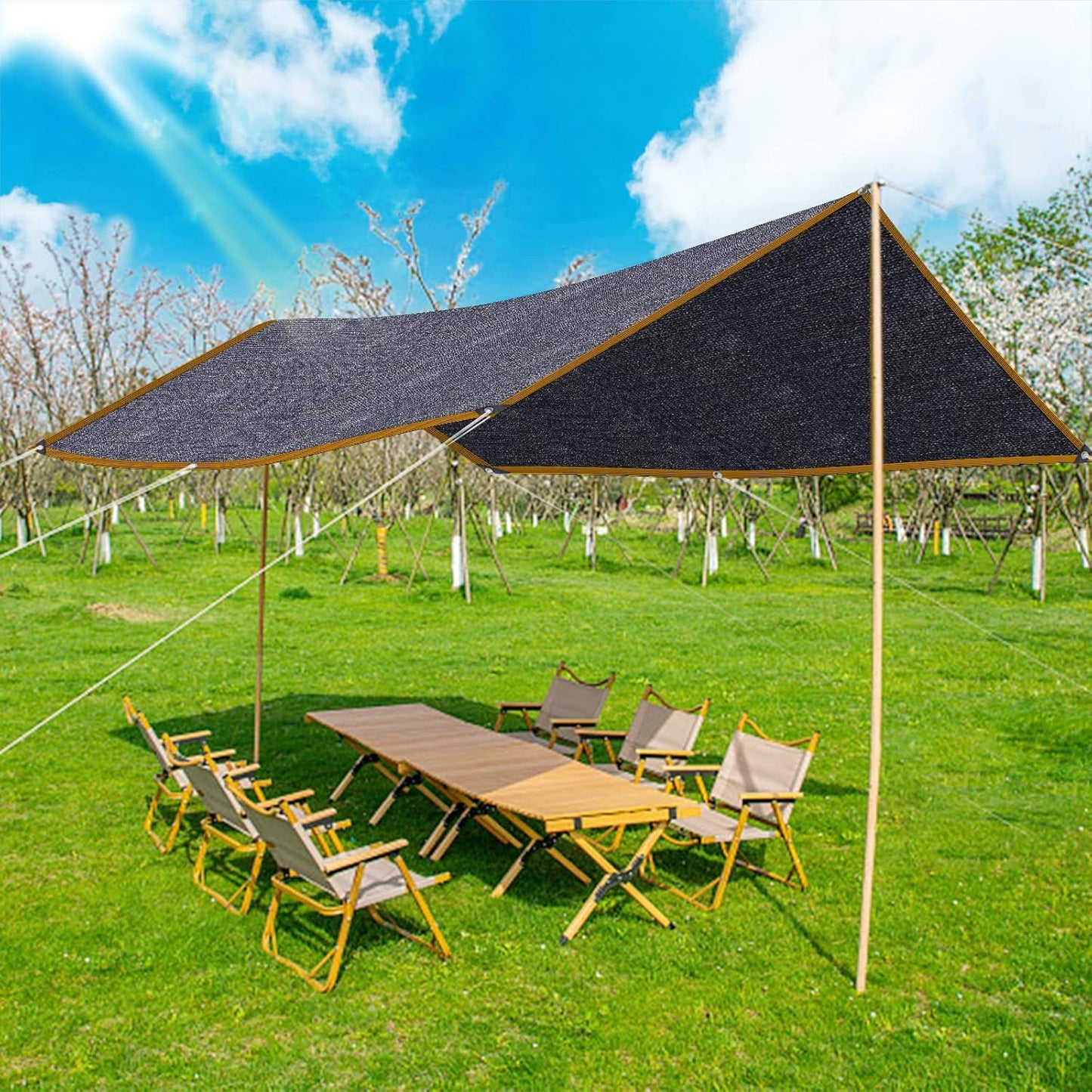 QLOFEI 20'x30' Shade Cloth - for Plants Greenhouse, 70% Sunblock Shade Sails -for Outdoor Garden Pergola Patio Lawn Sun Shade Cloths for Kennel Chicken Coop Easier to Hang Plant Shade Net Cover-VerdiqueGarden