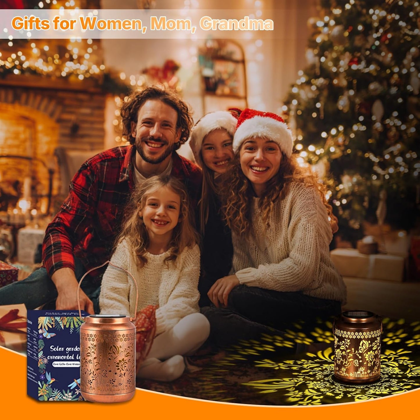 Solar Lanterns Outdoor Waterproof, Butterfly Garden Decor for Yard Porch Lawn Patio Pathway, Hanging Solar Lights Birthday Gifts for Women Mom Grandma Sister Friend-VerdiqueGarden