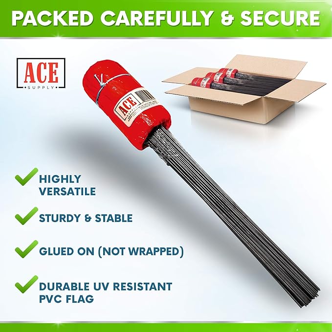 Red Marking Flags 100 Pack - 4x5x15 Inch Red Flags for Yard - Markers For Lawn, Irrigation, Landscaping, Survey & Sprinkler Head Marking-VerdiqueGarden