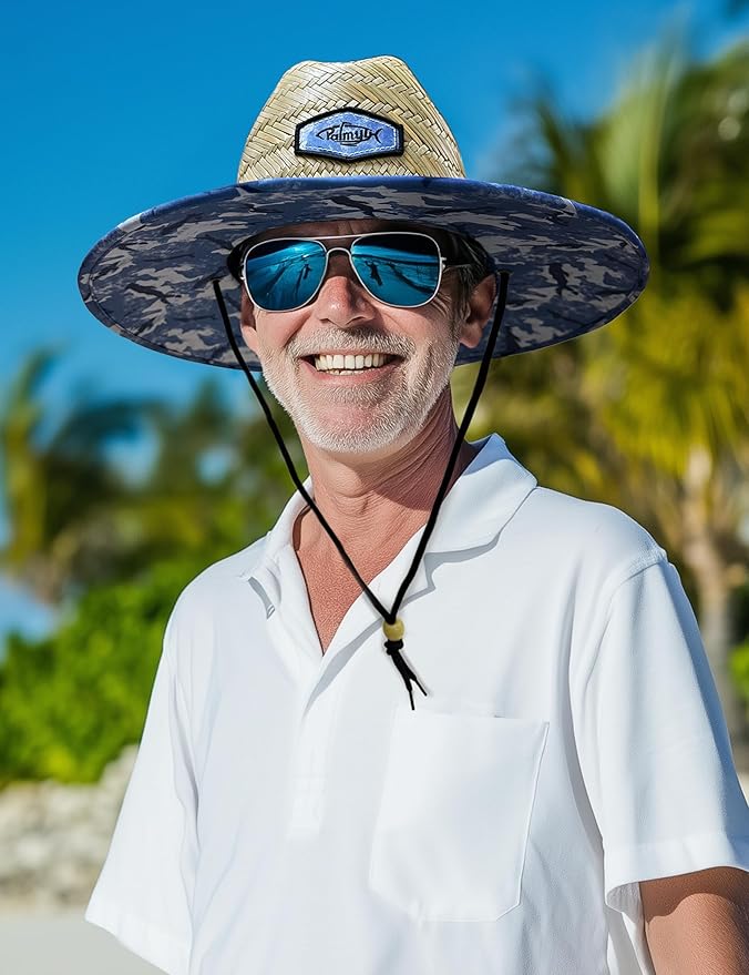 Palmyth Straw Hat for Men & Women Sun Hats, Beach Hat, Fishing Hat Wide Brim UPF 50+ Sun Protection-VerdiqueGarden
