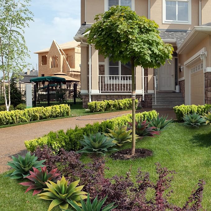 Velener Fake Agave Artificial Plant: Unpotted Fake Agave Plant for Room Decor, UV Resistant Faux Agave Plant for Outdoor/Indoor Decor, 22 inches, Set of 1-VerdiqueGarden