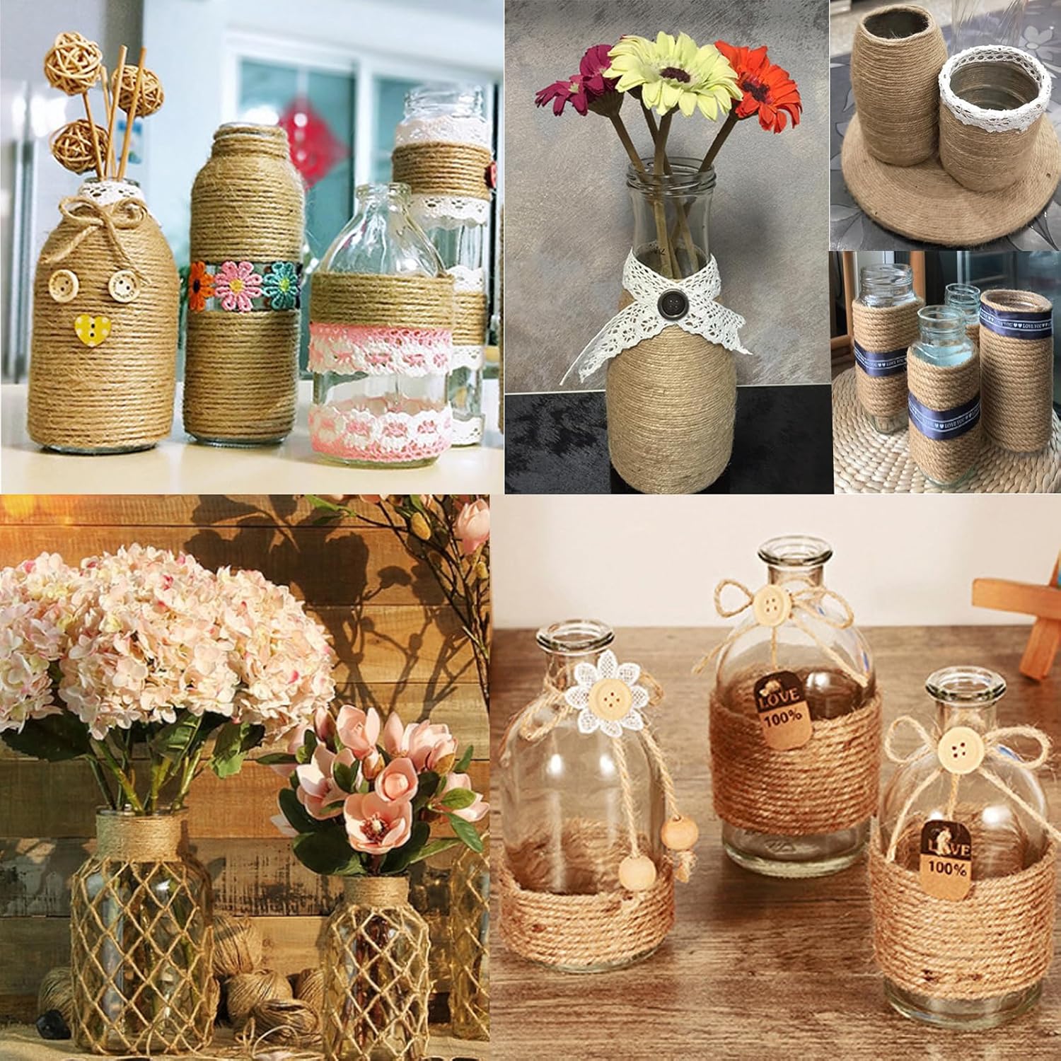 Jute Twine String 6mm x 328FT – Heavy Duty Natural Garden Twine for Crafts, Cat Scratching Posts, Packaging & DIY-VerdiqueGarden