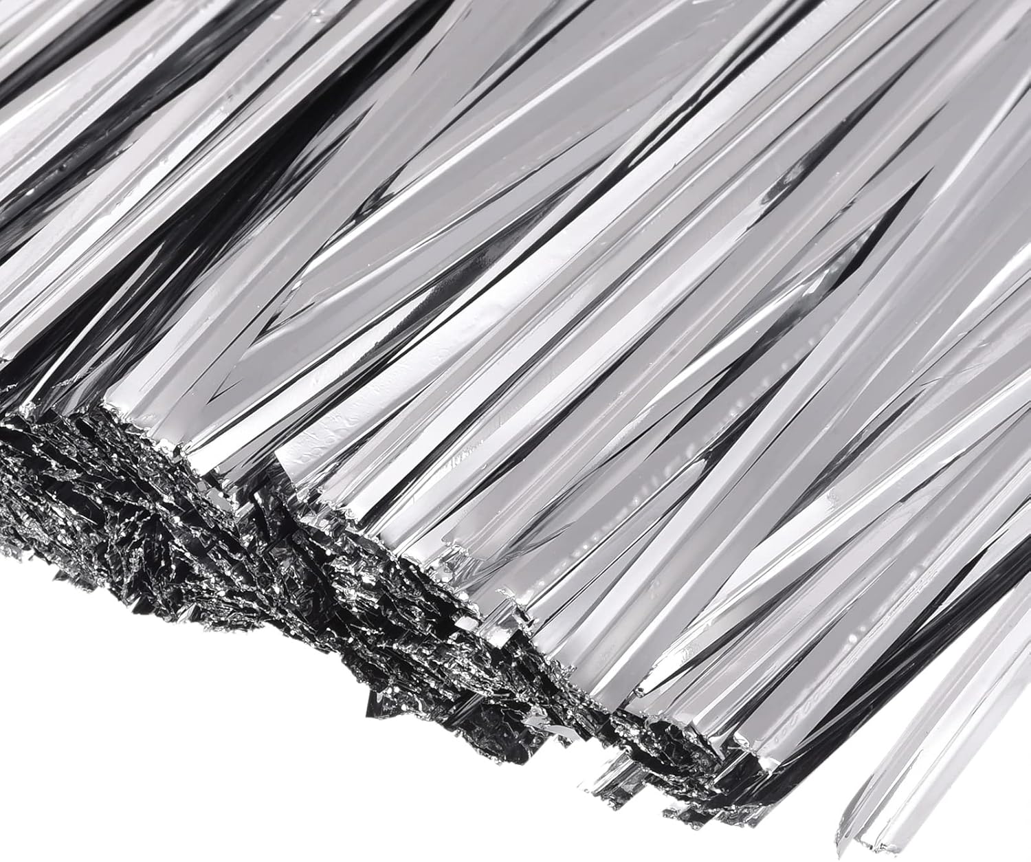 MECCANIXITY Foil Twist Ties 3" 8cm Metallic Plastic Closure Tie for Tying Bread, Candy, Cookies, Gift Bags Arts Crafts Ties Silver Tone Pack of 750-VerdiqueGarden