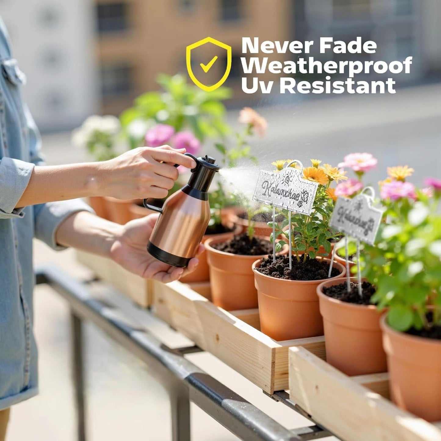 Stainless Steel 304 Plant Labels for Garden Outdoor | Metal Plant Markers Waterproof for Vegetables Herb Seedlings Flowers with 2 Pens | 25 Pack | Label Area 3.74'' x 1.39'' Height 10.75 Inch | Silver-VerdiqueGarden