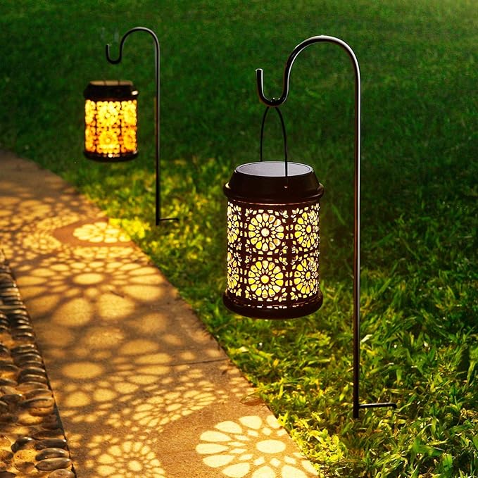 DenicMic Solar Lantern 1 Pack + Wall Lights 2 Pack-VerdiqueGarden