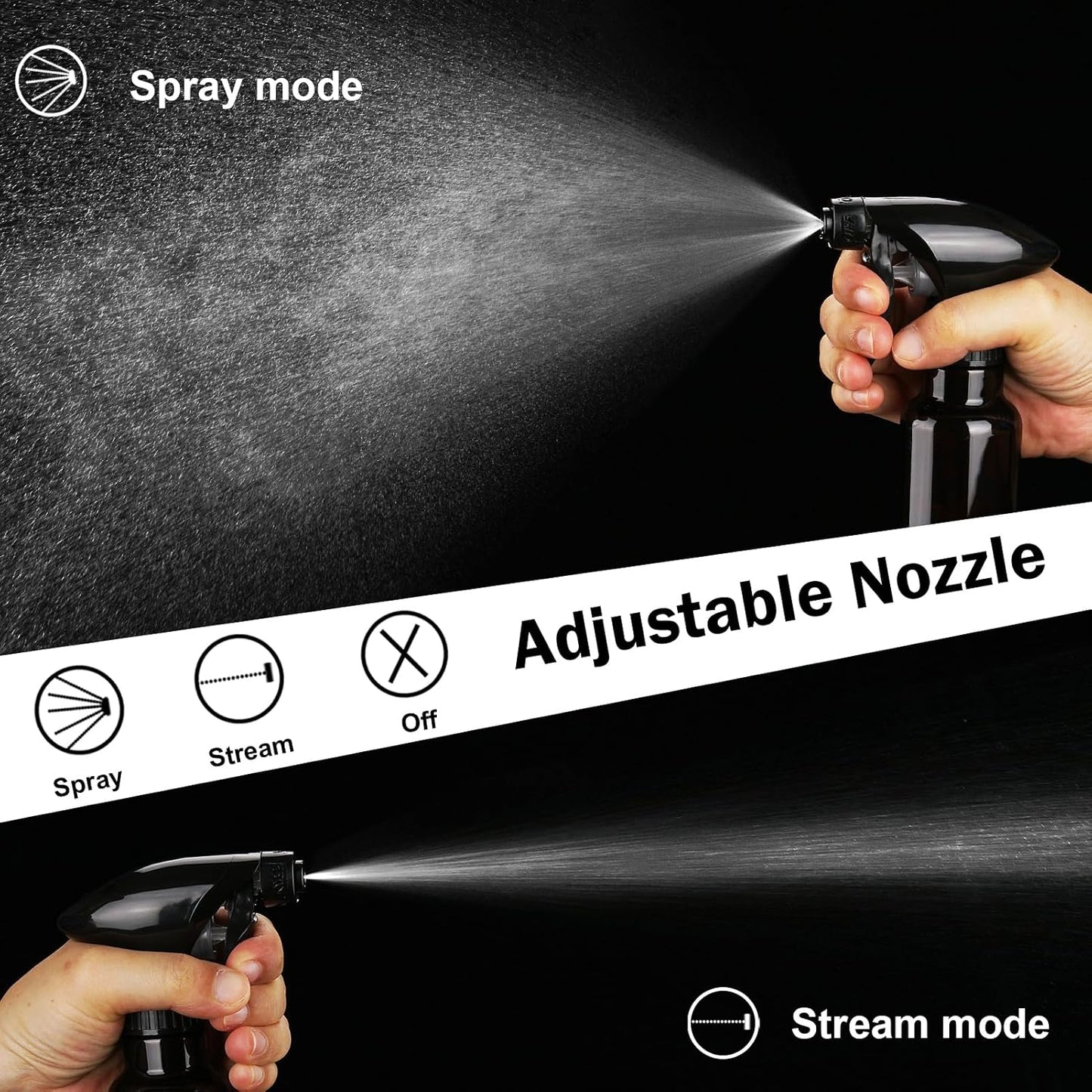 Spray Bottles 4oz/120ml Plastic Small Spray Bottle for Hair Mist/Stream Spraying Heavy Duty Empty Water Spray Bottles for Cleaning Solutions, Plants 2 Pack (Brown)-VerdiqueGarden