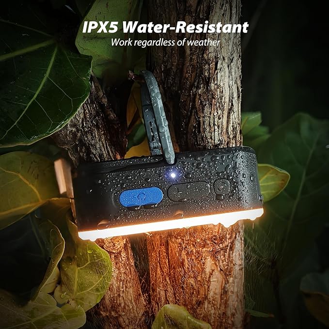 Motion Sensor Camping Lights,Rechargeable Camping Lantern, Portable Hanging Tent Lights,IPX5 Waterproof Emergency Light for Outdoor,SOS Mode Hurricane Power Outages,Magnet Work Light,2 Pack-VerdiqueGarden