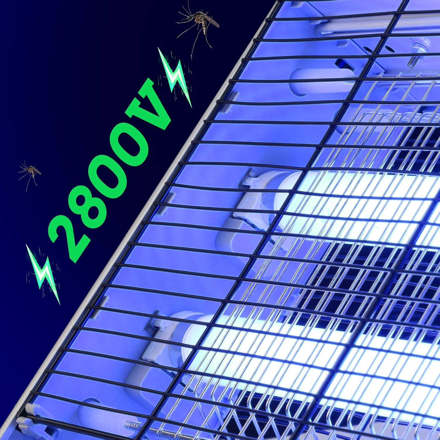 Lulu Home Electric Bug Zapper, Aluminium Indoor Insect Killer for Mosquito, Bug, Fly with Powerful 2800V Grid 20W Bulbs-VerdiqueGarden
