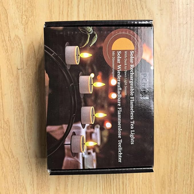 PChero 12 Pack Solar Tea Lights Outdoor Waterproof, Small Solar Lights with Dusk to Dawn Sensor, LED Tealight Candles for Lantern Garden Camping Outside Patio Home Decor,1.5" x 2.1"-VerdiqueGarden