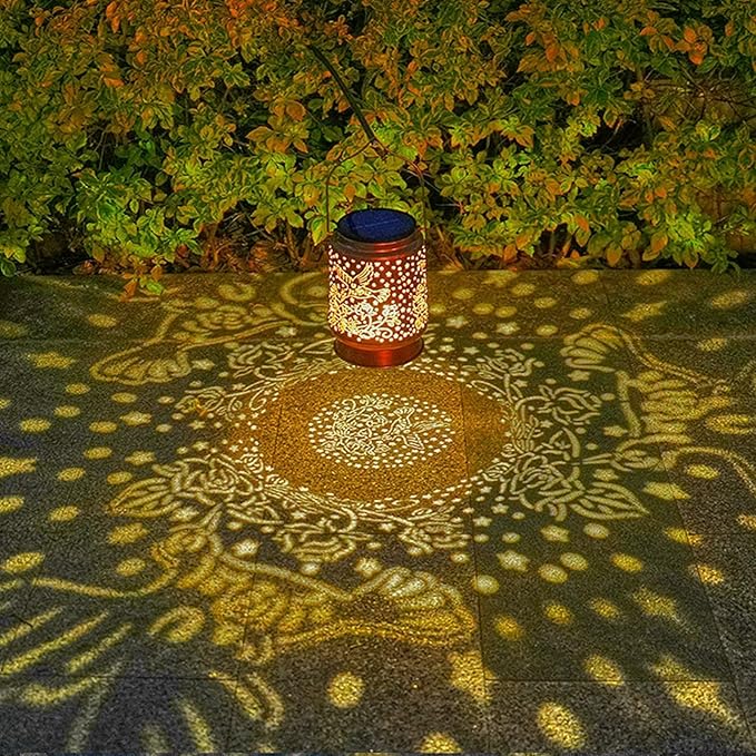 Hummingbird Solar Lanterns Outdoor Waterproof Large Metal Hanging Lantern with 2000mAh Battery, Solar-Powered Garden Lights Decor for Yard, Patio, Backyard - Birthday Gift for Women, Mom, Grandma-VerdiqueGarden