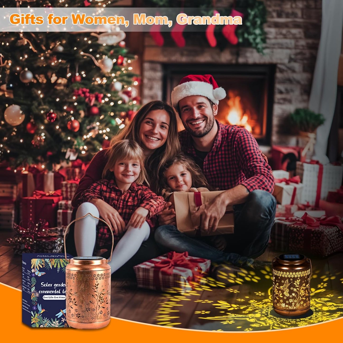 Solar Lanterns Outdoor Waterproof, Hummingbird Garden Decor for Yard Porch Lawn Patio Pathway, Hanging Solar Lights Birthday Gifts for Women Mom Grandma Sister Friend-VerdiqueGarden