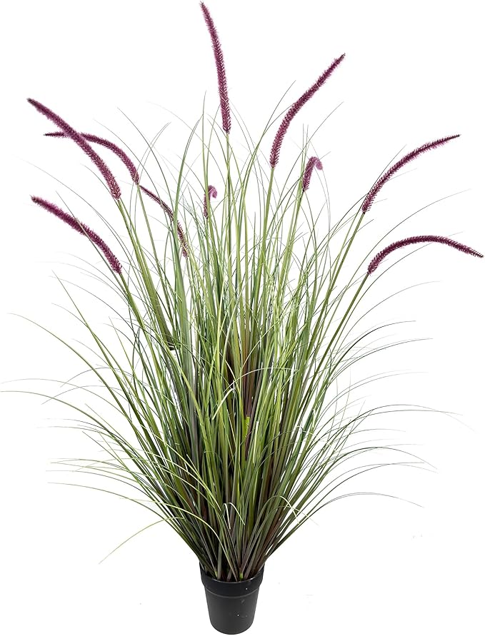 Artificial Plant 47in(1pack) Tall Artificial Grass Plant,Faux Plants Indoor Home Decorative Artificial Plants & Flowers in Pot Fake Plant, House Plant Indoor-VerdiqueGarden