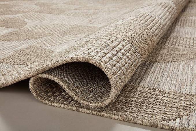 Loloi Dawn Collection Indoor/Outdoor DAW-08 Beige 7'-8" x 10' Area Rug-VerdiqueGarden