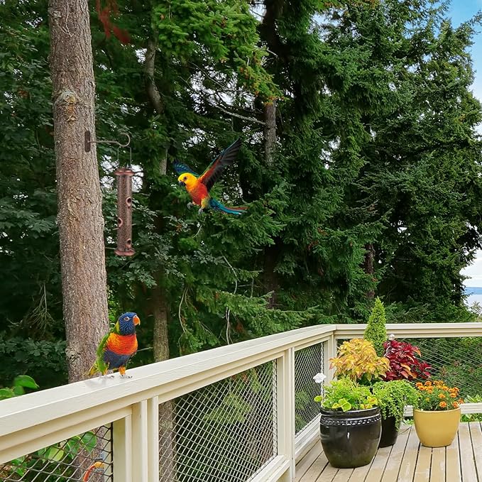 Hanging Plant Bracket 6inch 4Pack Metal Plant Hook Shepherds Hook Decorative Wall Plant Hanger for Hanging Lanterns Bird Feeder Flower Basket Home Decor Indoor & Outdoor Brown-VerdiqueGarden