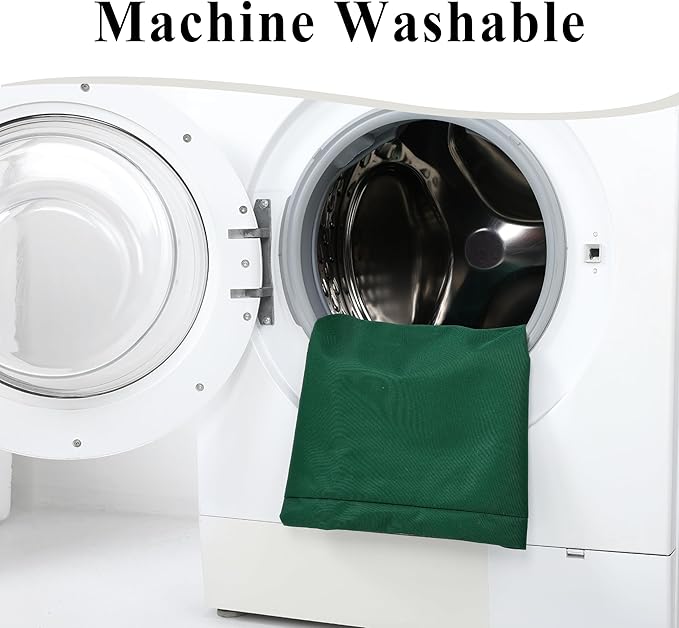 Outdoor Chair Cushions Set of 2, Waterproof Foam Patio Seat Cushions with Ties for Garden Sofa & Dining Furniture, 3-Year Color Fastness, 18x18x3 Inch, Green-VerdiqueGarden