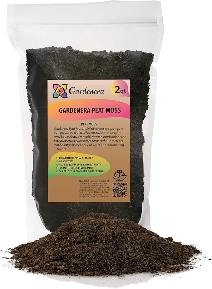 Premium Natural Sphagnum Peat Moss - Gardening Soil Amendment and Carnivorous Plant Soil Media by Gardenera (20 Quart)-VerdiqueGarden