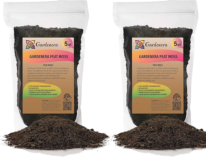 Premium Natural Sphagnum Peat Moss - Gardening Soil Amendment and Carnivorous Plant Soil Media by Gardenera (10 Quart)-VerdiqueGarden