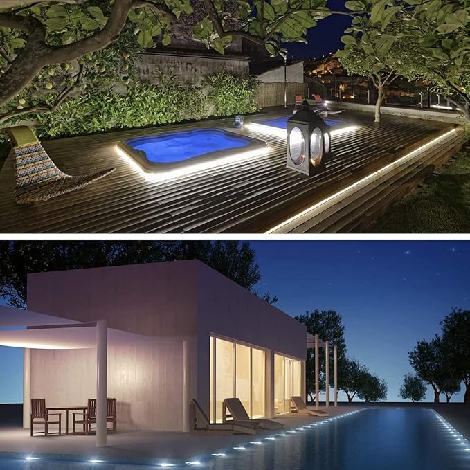 100ft LED Rope Lights Outdoor, 720 LED Connectable and Flexible Tube Lights with 8 Modes, Waterproof LED Rope Lighting for Garden, Patio, Pool, Bedroom, Party, Indoor Outdoor Decoration (White)-VerdiqueGarden