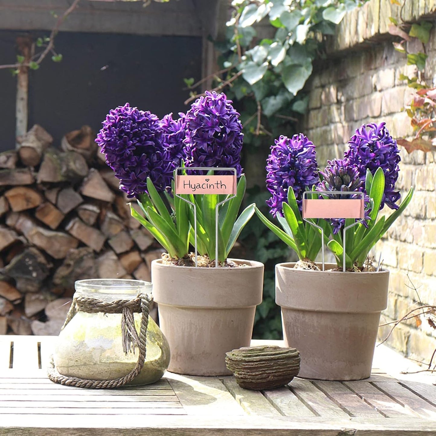 Wehhbtye 25 PCS 6 Inch Metal Plant Label Stakes-Copper Metal Plant Tags,High Copper Plate Plant Labels,Coppers Plant Tags with 1 Maker Pen for Flowers, Vegetables, Seedlings, Seed,etc-VerdiqueGarden