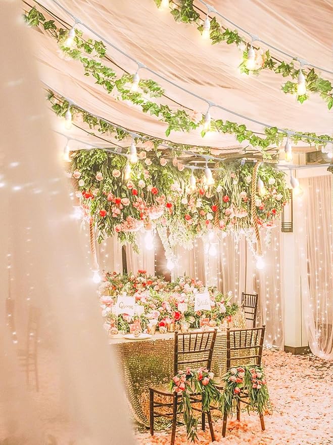 addlon LED Outdoor String Lights 48FT with Dimmable Edison Vintage Shatterproof Bulbs and Commercial Grade Weatherproof Strand - ETL Listed Heavy-Duty Decorative Cafe, Patio, Market Light White-VerdiqueGarden