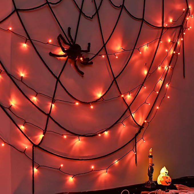 600 LED Halloween Lights, 216 FT Waterproof Halloween String Lights, Orange Halloween Lights Outdoor with 8 Lighting Modes for Halloween Outdoor Party Yard Garden Decoration-VerdiqueGarden