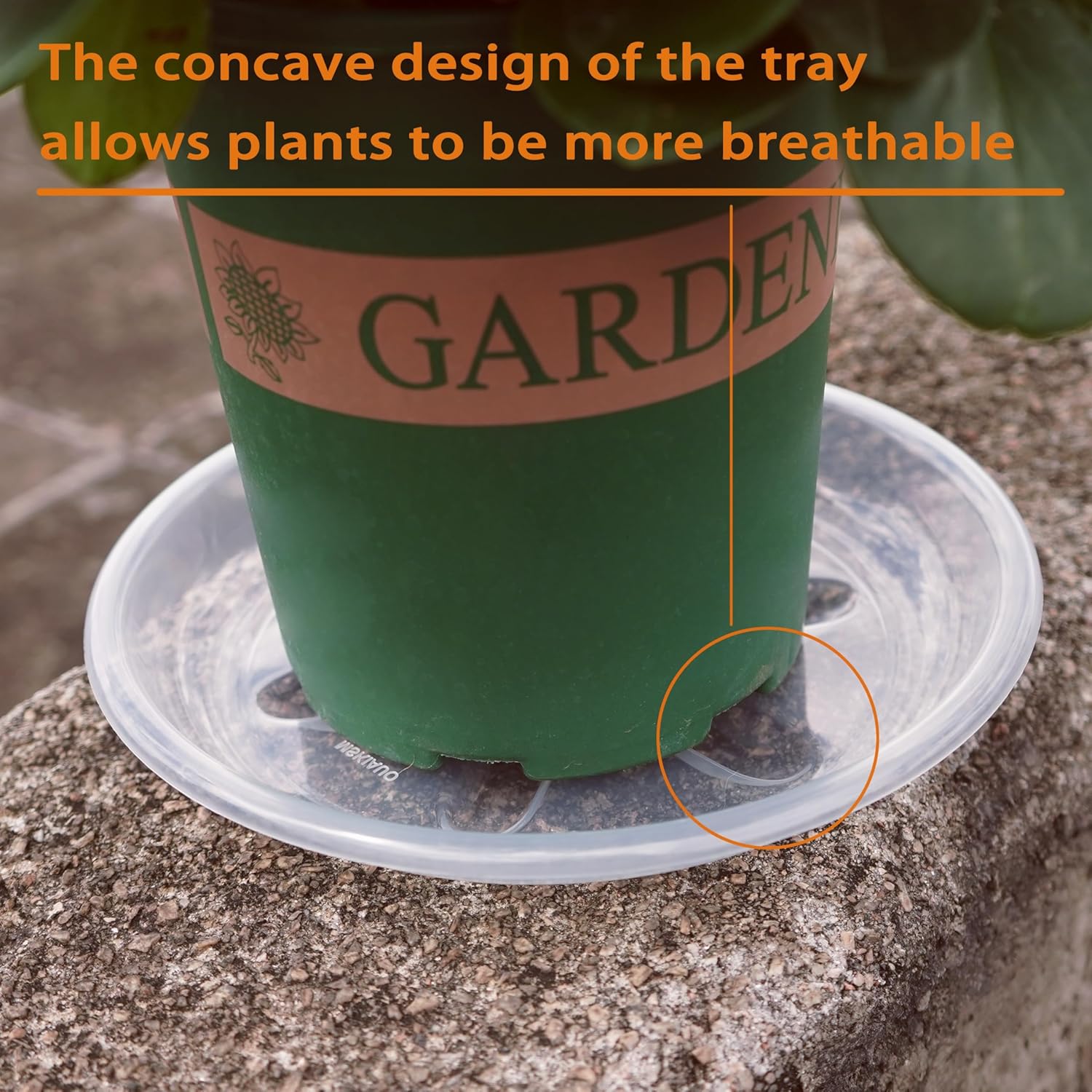 12 Pack of Plant Saucer 6 8 10 inch, Heavy Duty Clear Plastic Plant Saucers, Plant Drip Trays for Indoors Outdoor, Plant Water Plate for Planters-VerdiqueGarden