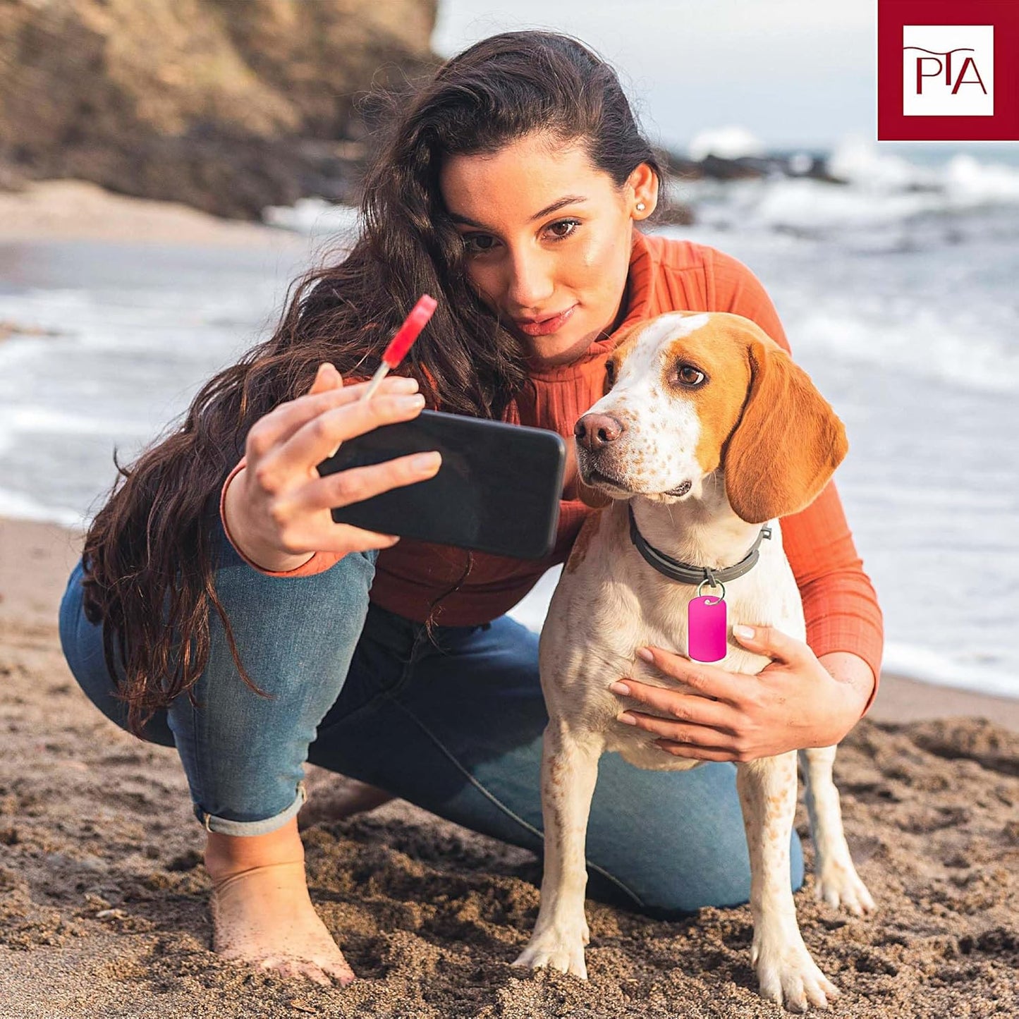 [Press TX Art] 40 Pcs Round(Circle), Bone, Rectangle, Heart Anodized Aluminum Stamping Blanks Tags 10 Mixed Colors Metal Engraving ID Name Tags with Rings (Rectangle in 10 Colors)-VerdiqueGarden