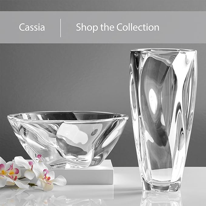 Mikasa Cassia Crystal Glass Vase, 12 Inch-VerdiqueGarden