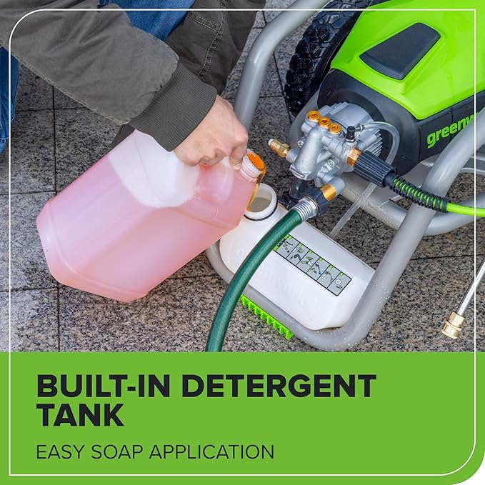 Greenworks Pro Brushless 2700 PSI (CSA Certified) 2.3 GPM Max / 1.2 GPM Electric Pressure Washer (Foldable Handles, Rugged Steel Frame, 25 FT Hose, 35 FT GFCI Power Cord)-VerdiqueGarden