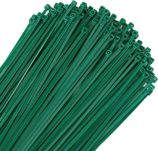 8 inch 3mm Dark Green Nylon Garden Cable Zip Ties Self Locking Cable Ties Twist Ties, Multi-Purpose Cable Tie(100 Pcs)-VerdiqueGarden