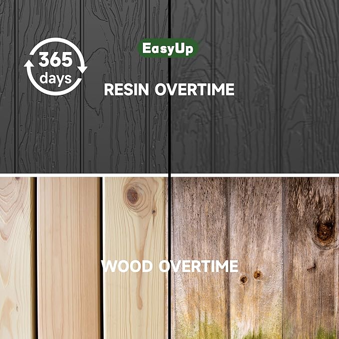 80 Gallon UV Resistant Outdoor Storage Box Waterproof, Lockable Resin Deck Box for Garden Tools, Sports Equipment and Cushions, Black-VerdiqueGarden