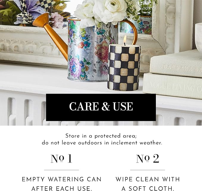 MACKENZIE-CHILDS Watering Can, Outdoor Galvanized Watering Can, Spectator-VerdiqueGarden