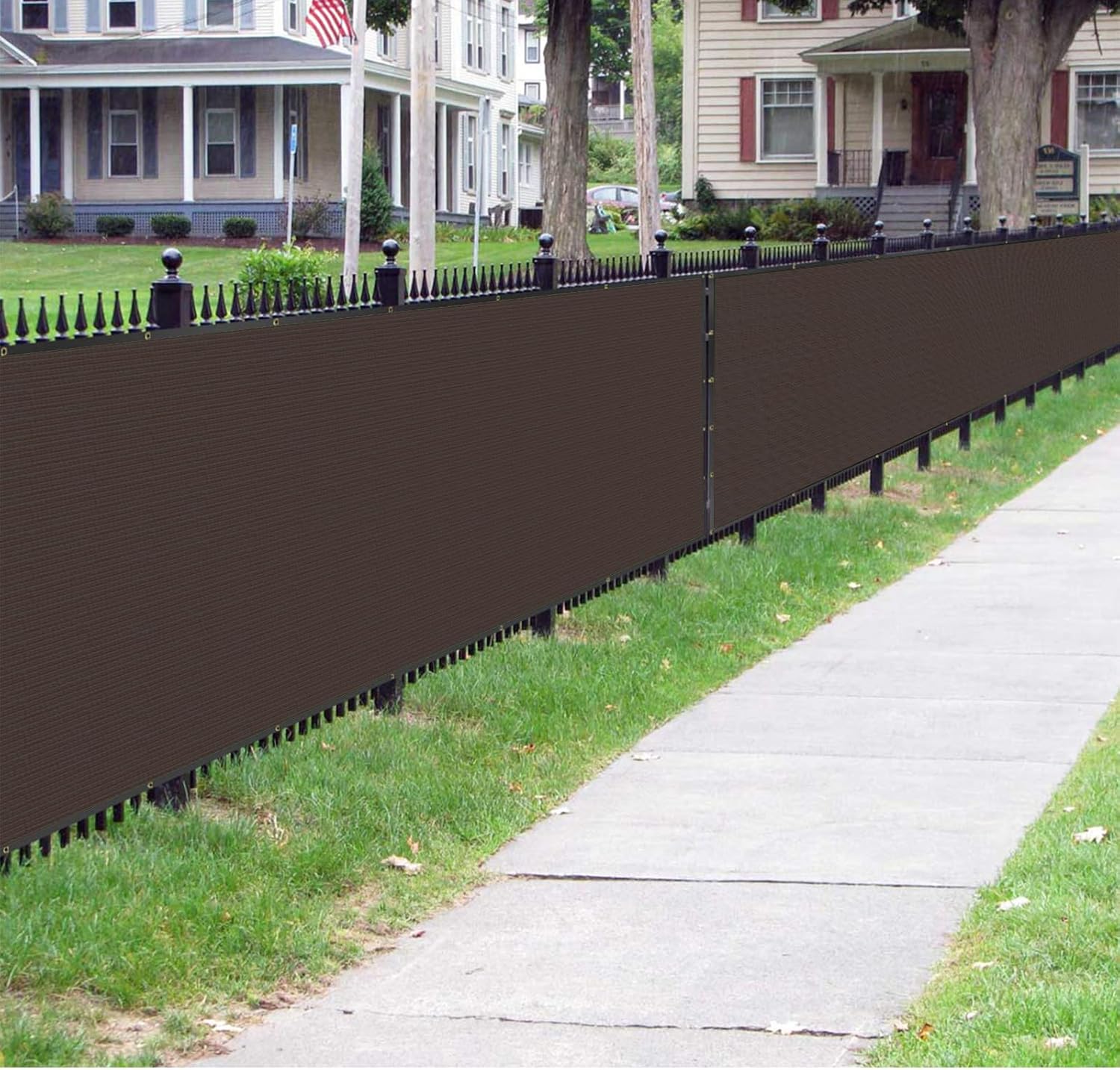 Sunnyglade 6 feet x 100 feet Privacy Screen Fence Heavy Duty Fencing Mesh Shade Net Cover for Wall Garden Yard Backyard (6 ft X 100 ft, Brown)-VerdiqueGarden