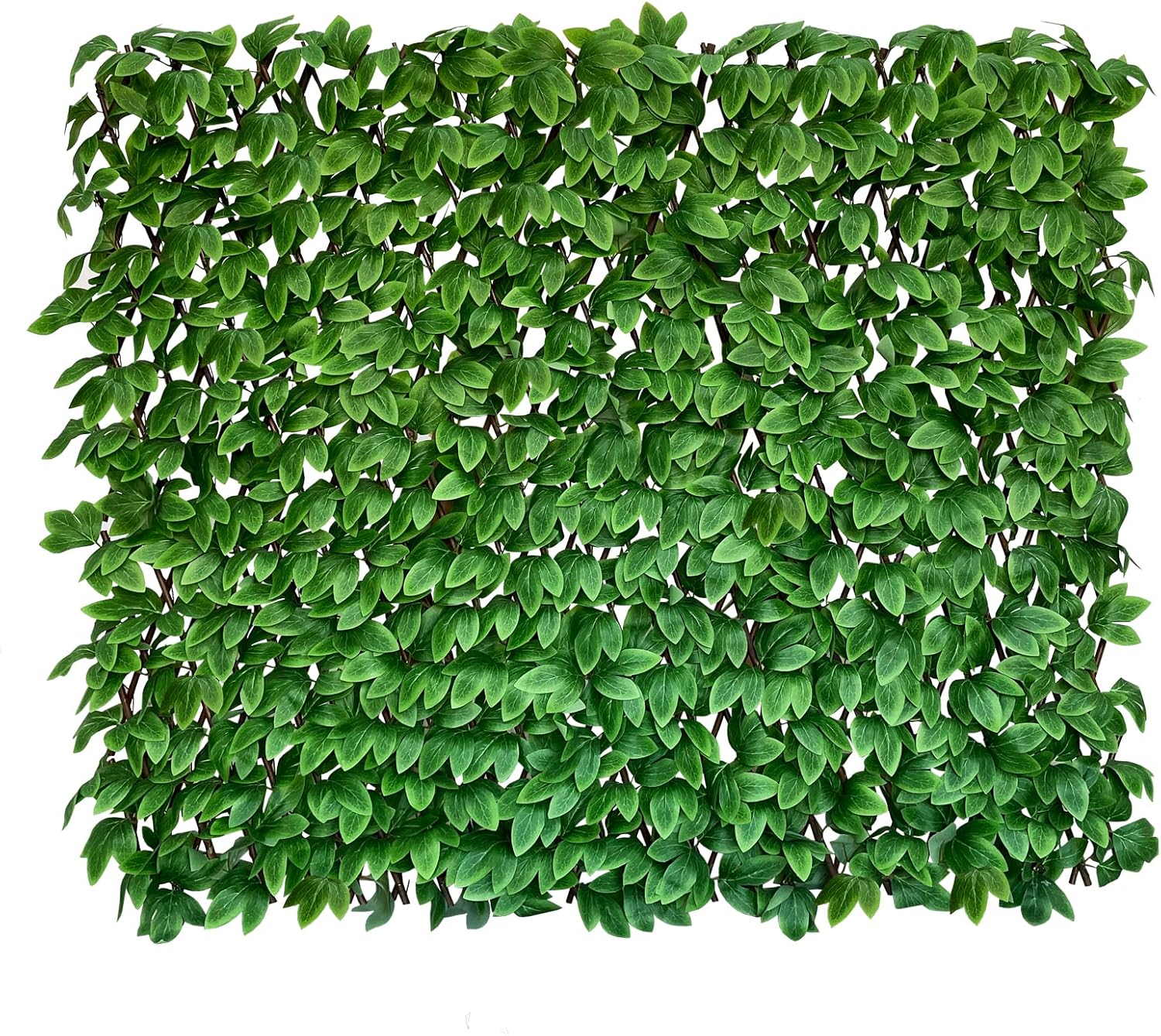 Expandable Fence Privacy Screen for Balcony Patio Outdoor,Decorative Faux Ivy Fencing Panel,Artificial Hedges (Single Sided Leaves) (1, Peony Leaf)-VerdiqueGarden