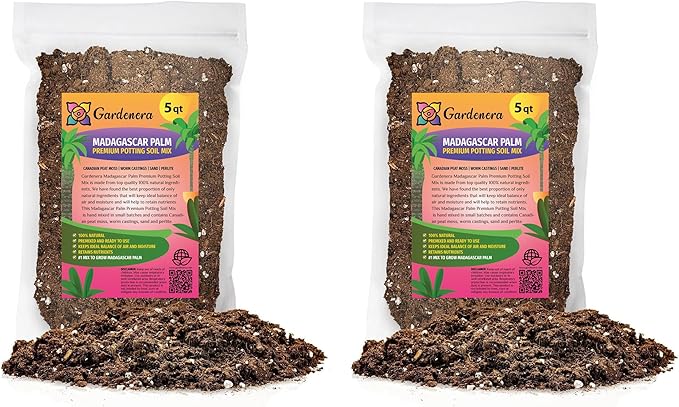 Madagascar Palm Plant Potting Soil - All-Natural Blend for Thriving Palms - Boosts Root Health and Distinctive Elegance - 10 Quart-VerdiqueGarden