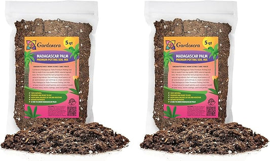 Madagascar Palm Plant Potting Soil - All-Natural Blend for Thriving Palms - Boosts Root Health and Distinctive Elegance - 10 Quart-VerdiqueGarden