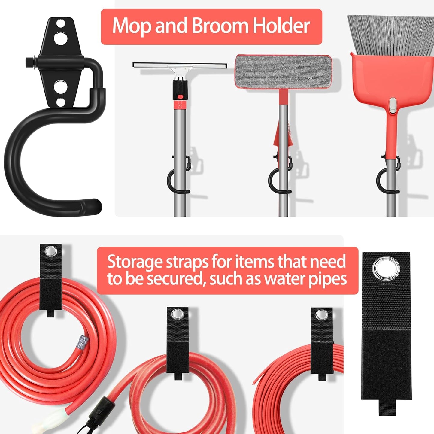 18 Pack Garage Hooks Heavy Duty - Anti-Slip Coating， Garage Storage Hooks for Hanging Bike，Ladder，Garden Tools，Hose-VerdiqueGarden